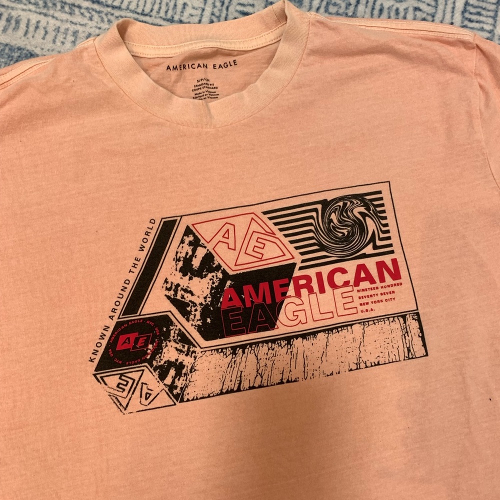 American Eagle Standard Fit Graphic Long Sleeve Tee Shirt